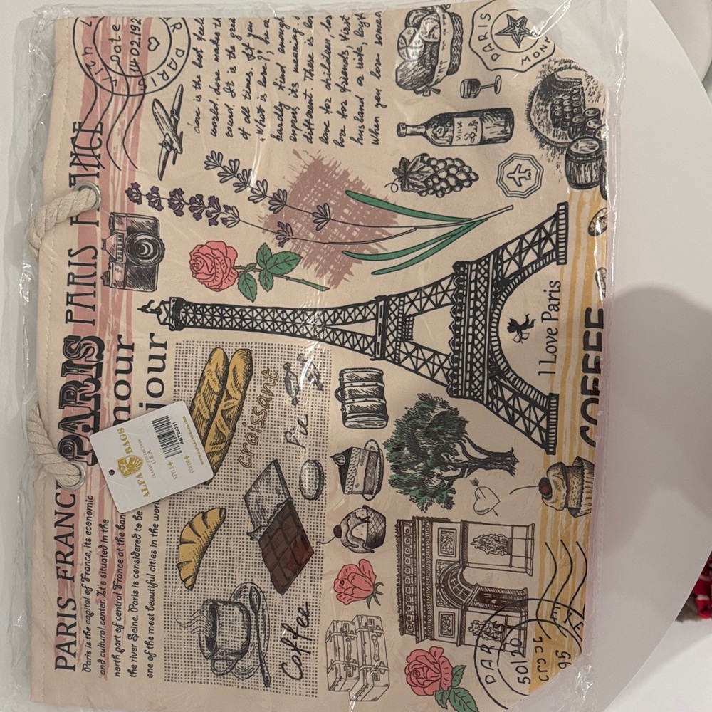 Paris-Themed Tote Bag
